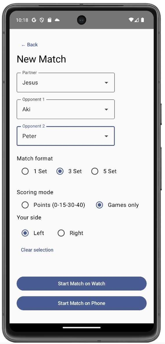 PadelWatch screenshot 2